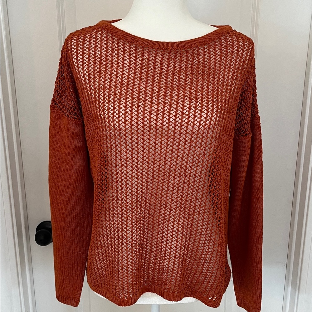 Breezy open weave crochet Sundance sweater